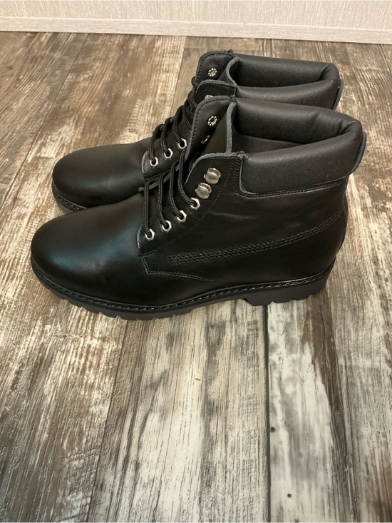 Men\'s Black Ankle Lace-Up Work Boots Size 41=US Size 8 main image 14
